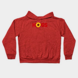 Hogs with Sun Flower Design Kids Hoodie